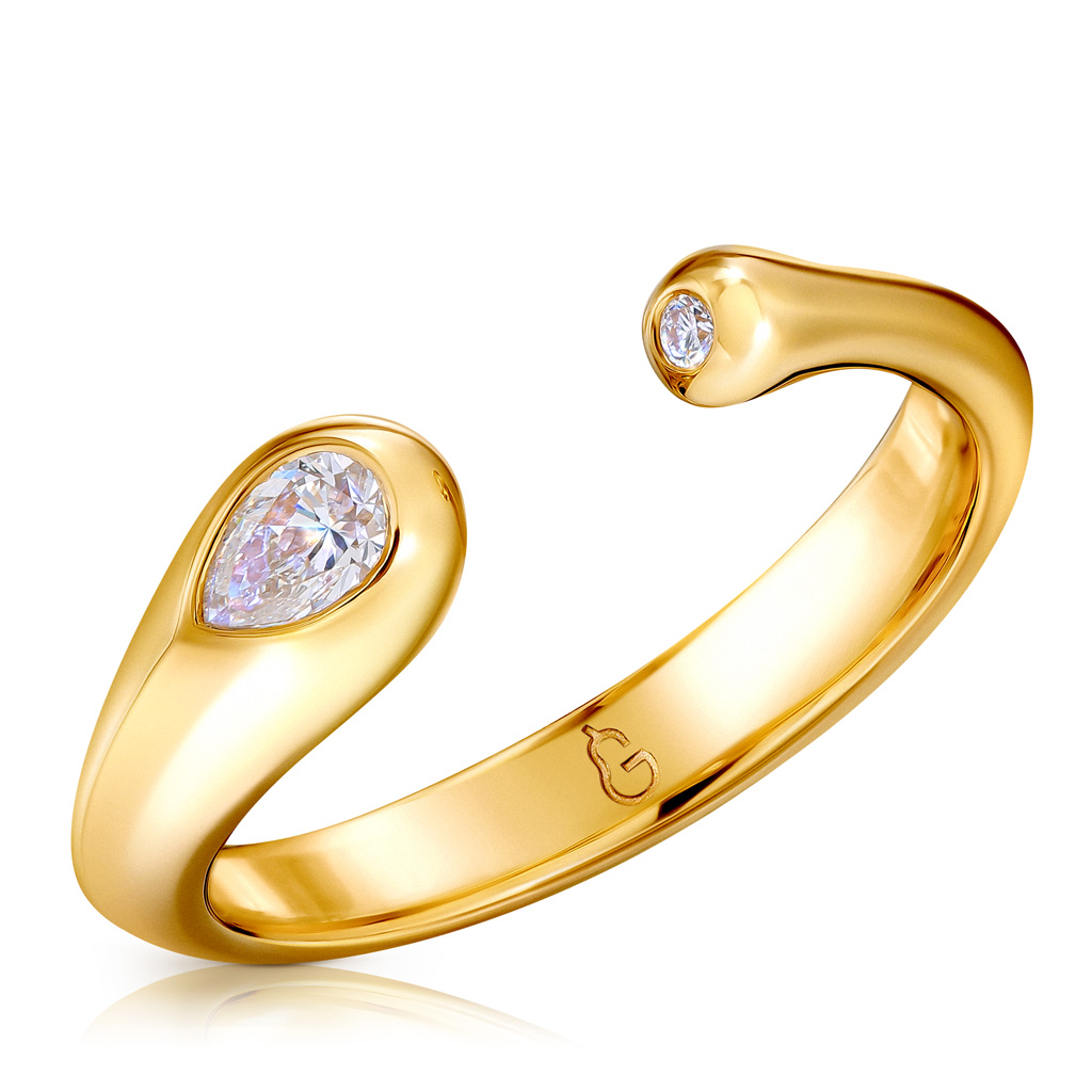 Кольцо из желтого золота с бриллиантами 45519303170