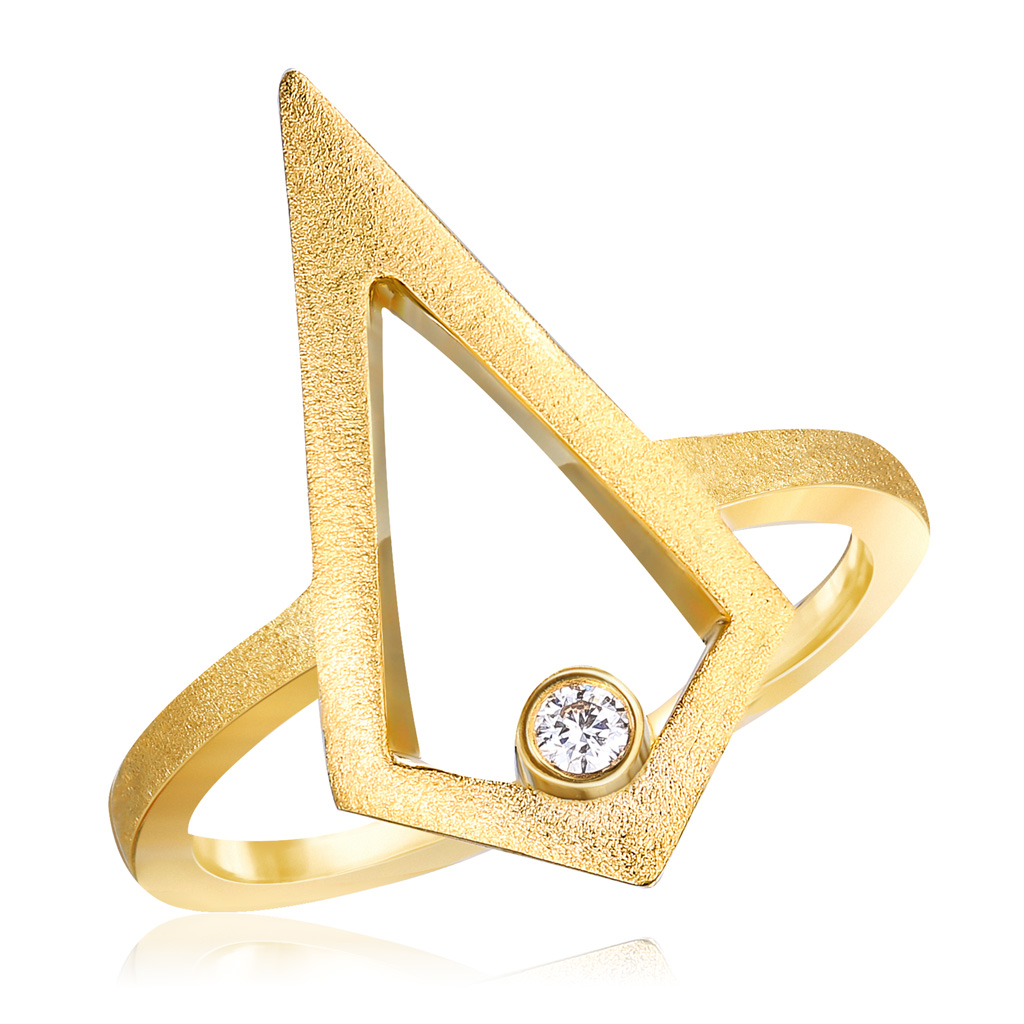 Кольцо из желтого золота с бриллиантом 45519195165