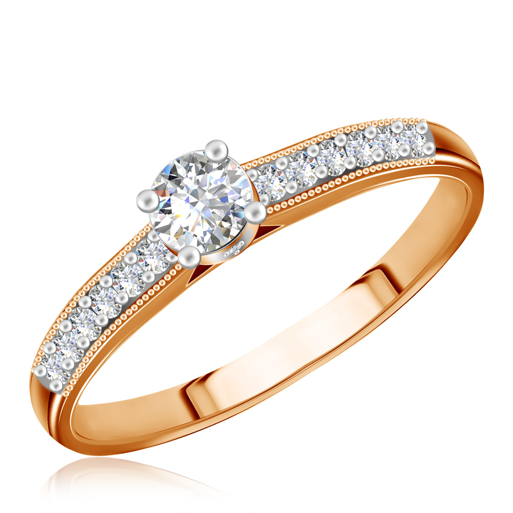 Адамас кольцо с бриллиантом золото