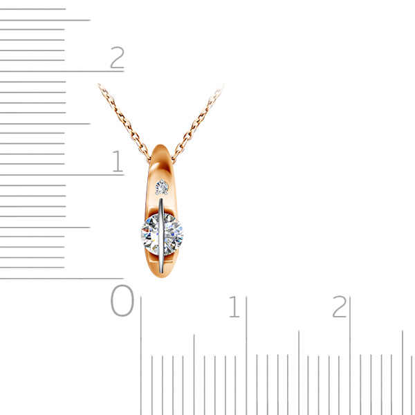 Золотое колье Танцующий бриллиант Air