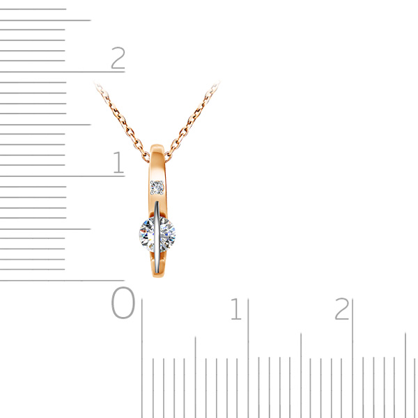 Колье из красного золота Танцующий бриллиант Air