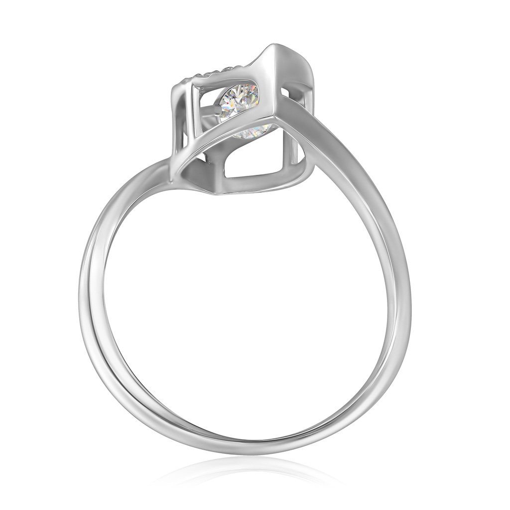 Кольцо из белого золота с бриллиантами