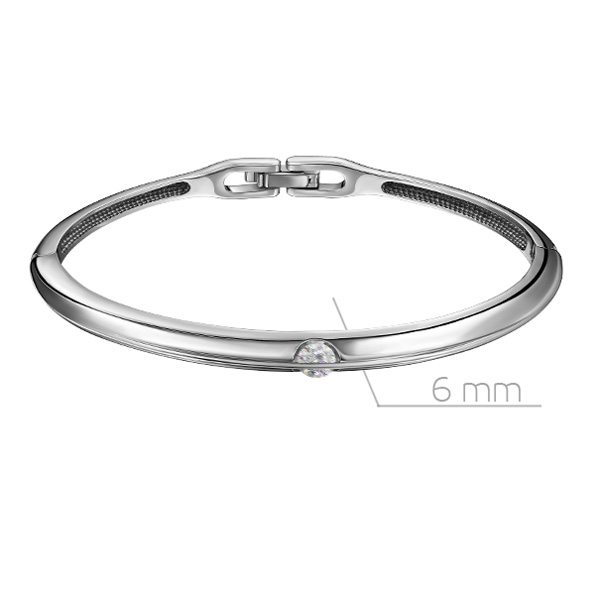 Браслет из белого золота с подвижным бриллиантом