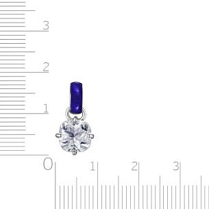 Подвеска из серебра с топазом и эмалью