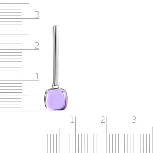 Подвеска из белого золота с аметистом
