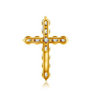 Колье из желтого золота с бриллиантами