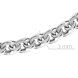 Браслет ручной работы из белого золота, плетение шпрингелевое