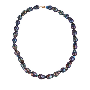 Бусы из красного золота с жемчугом