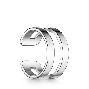 Серьга-кафф из серебра