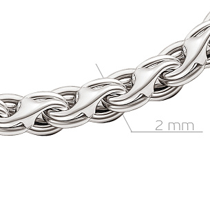 Браслет ручной работы из серебра, плетение шпрингелевое