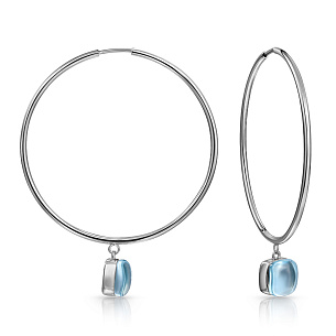 Конго из белого золота с топазом