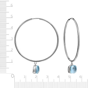 Конго из белого золота с топазом