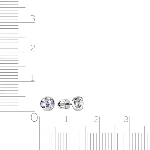 Золотые серьги-пусеты с бриллиантами