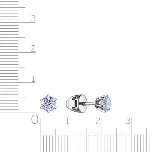 Пусеты из белого золота с бриллиантами