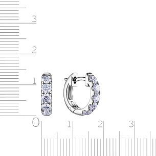 Серьги Конго из белого золота с бриллиантами