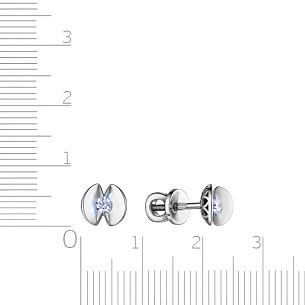 Пусеты из белого золота с бриллиантами