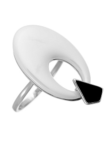 Серебряное кольцо с керамикой, эмалью