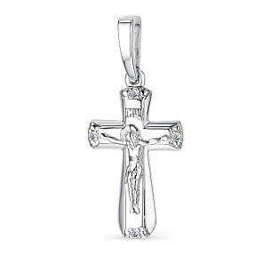 Подвеска из белого золота с бриллиантом