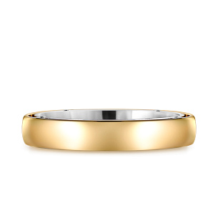 Кольцо обручальное из комбинированного золота с бриллиантами