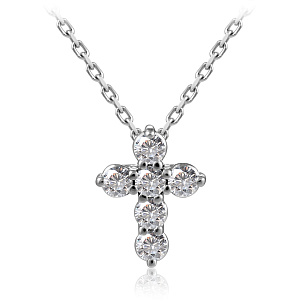 Колье из белого золота с бриллиантами