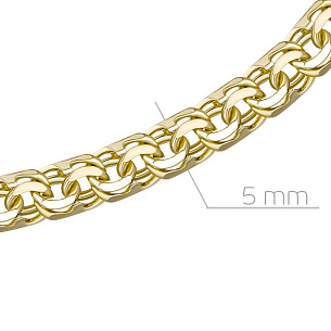 Браслет ручной работы из желтого золота, плетение шпрингелевое