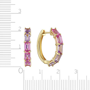 Конго из желтого золота с сапфирами