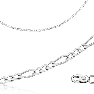 Цепь автомат из серебра, плетение комбинированное панцирное