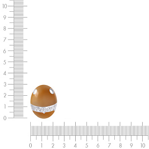 Подвеска из серебра с эмалью, фианитом