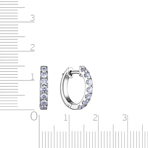 Серьги Конго из белого золота с бриллиантами