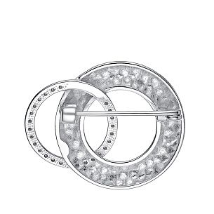 Брошь из серебра с фианитом