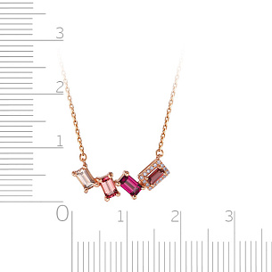 Колье из красного золота с бриллиантом