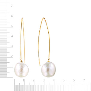 Продевки из желтого золота с жемчугом