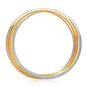 Кольцо обручальное из комбинированного золота