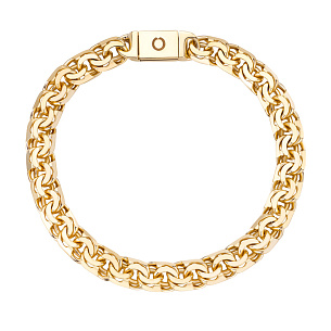 Браслет ручной работы из желтого золота, плетение шпрингелевое