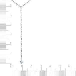 Колье из белого золота с бриллиантом, плетение якорное