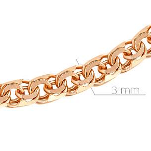Браслет ручной работы из красного золота, плетение шпрингелевое