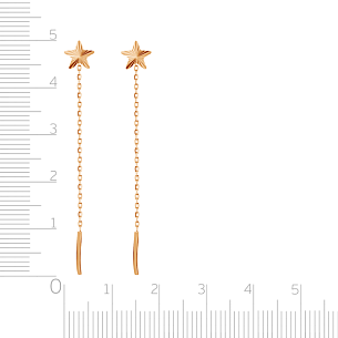 Продевки из красного золота, плетение якорное