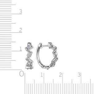 Конго из белого золота с бриллиантами