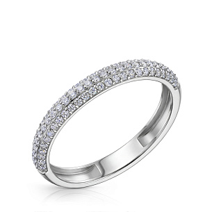 Кольцо из серебра с фианитом