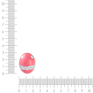 Подвеска из серебра с фианитом, эмалью