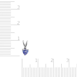 Подвеска из белого золота с танзанитом