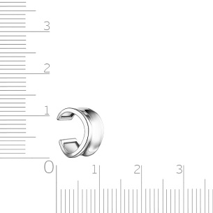 Серьга-кафф из серебра