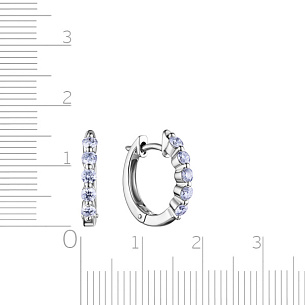 Серьги Конго из белого золота с бриллиантами