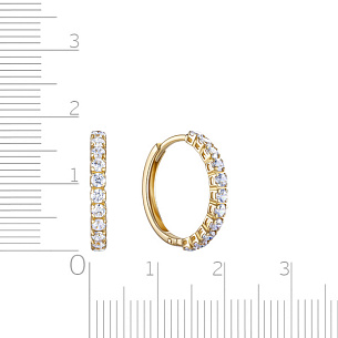 Конго из желтого золота с фианитом