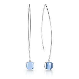 Продевки из белого золота с топазом