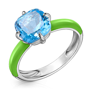 Кольцо из серебра с эмалью