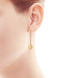 Джекеты из желтого золота с фианитом