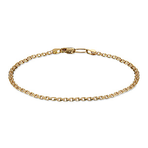 Браслет ручной работы из желтого золота, плетение шпрингелевое