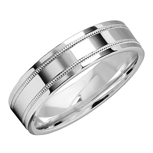 Кольцо обручальное из серебра