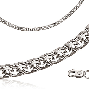 Браслет ручной работы из серебра, плетение шпрингелевое